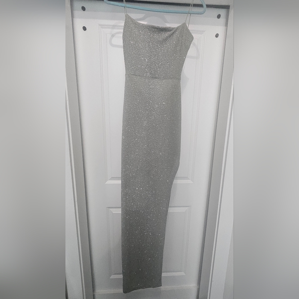 Elegant Sparkly Sage Dress